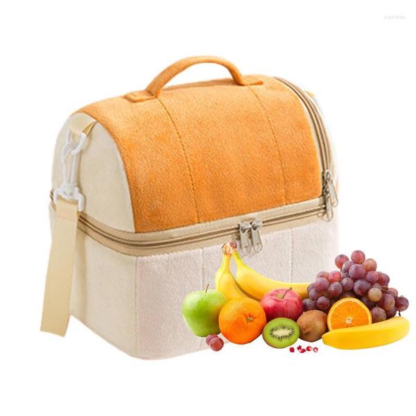 Sacos de armazenamento isolados almoço sacola caixa recipiente alta capacidade à prova d'água portátil refrigerador térmico saco bolsas de comida caso para