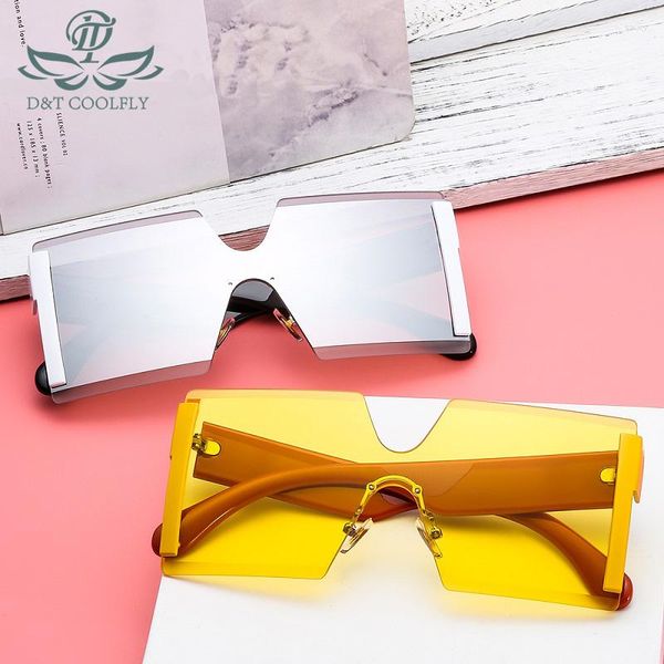 Солнцезащитные очки 2023 Fashion Rectangle Женщины мужские квадратные цветные линзы