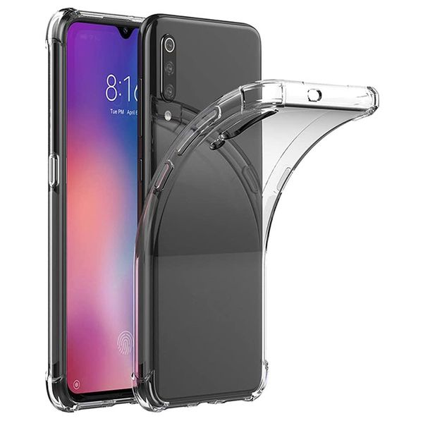 Casos de telefone transparentes à prova de choque para redmi note 8t 9t 10 11t 12 pro k30 k40 k50 macio tpu almofada de ar canto de borracha amortecedor capa traseira