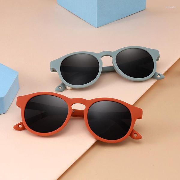 Sonnenbrille Mode Babys erste mit Riemen rund flexibel UV400 polarisiert Säugling für Alter 0-3 Jahre Gafas de Sol Mujer