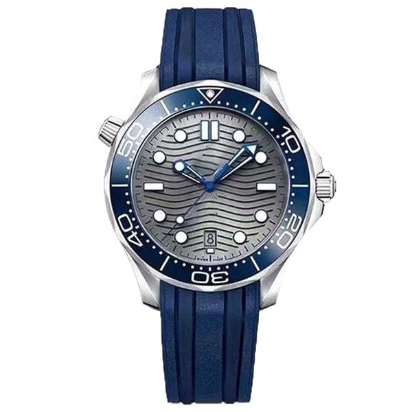 Herren-Luxusuhr, moderne Uhren, Automatikuhren, mechanisches Uhrwerk, Glasboden, Sport-Seemannsuhren, blaue Uhren, Armbanduhren, 41 mm, Geschenk für Jungen und Jugendliche