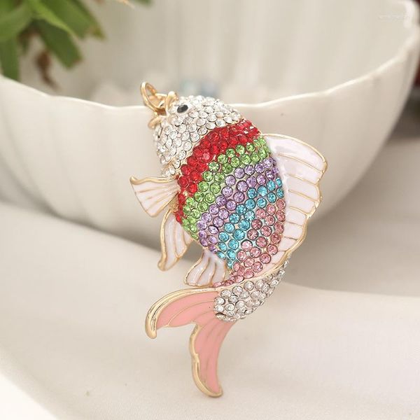 Portachiavi Internet Celebrity Koi Bag Buckle Cute Creative Metal Carp Automobile Ornamento da appendere Piccolo regalo