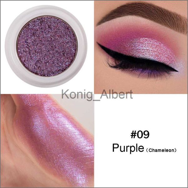 Ombretto Viola Purè di patate Ombretto Metallo Camaleonte Tavolozza trucco Shimmer Pigmento Singolo colore Lustro Diamante Ombretto Trucco x0804