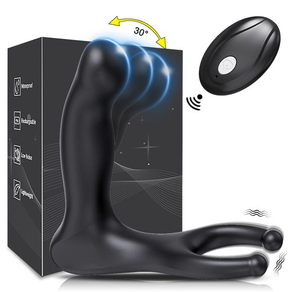 Analspielzeug Drahtlose Fernbedienung Männer Prostata-Massagegerät Wackeln Analvibrator Hoden Prostatastimulator Sexspielzeug für Paare 230803