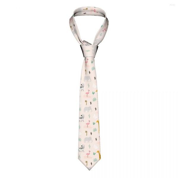 Bow bağları Afrika hayvanları zebra kravat erkekleri kadın polyester 8 cm boyun sıska klasik giyim kravat hediyesi