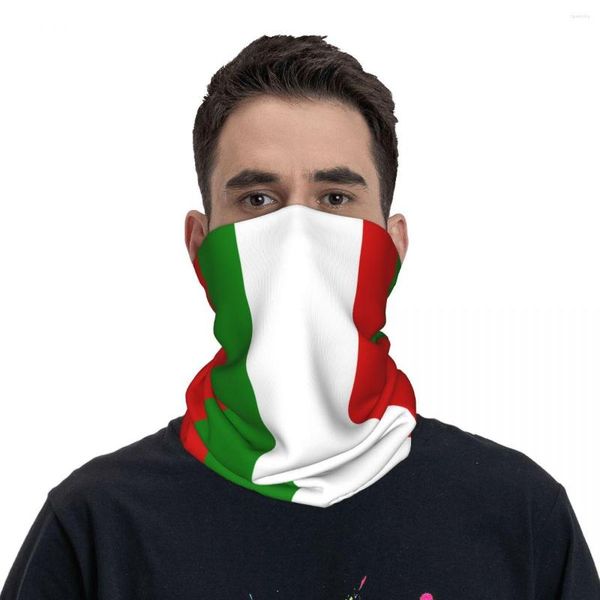 Sciarpe La bandiera dell'Italia Bandana Scaldacollo Sciarpa stampata Maschera calda Sprots all'aperto per uomo Donna Adulto Traspirante