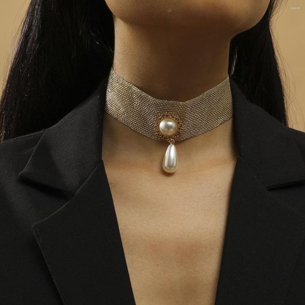 Ketten Vintage Falsche Kragen Halskette Choker Spitze Handgemachte Anhänger Für Frauen Zubehör Schmuck