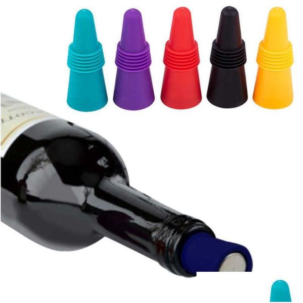 Bar Tools New Leak Fresh Kee Plug Sile Red Wine Stoppers Food Grade Beer Beverage Bottle Caps Sealers For Kitchen Gadget Tool Drop Del Dht3A