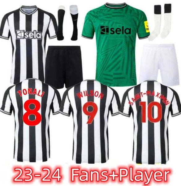 BRUNO G. 2023/24 Maglie da calcio ISAK NUFC casa JOELINTON TRIPPIER 2023/24 Maglia da calcio MAXIMIN top Uomo Bambini set