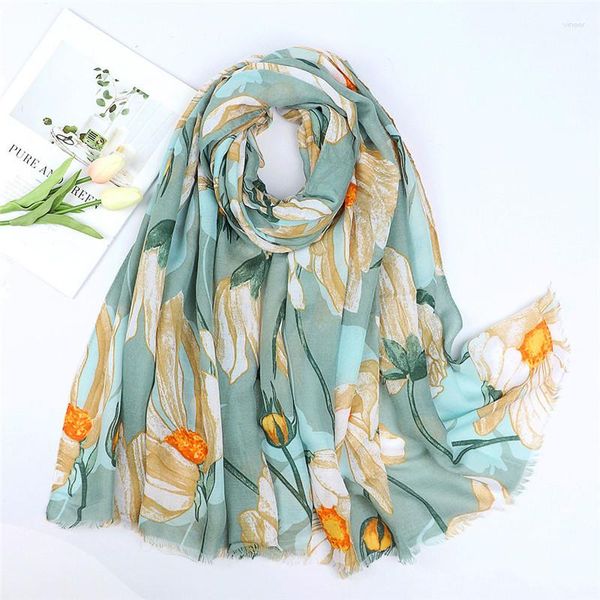 Schals 38 Designs Mode Blütenblatt Blumen Quaste Schal Herbst Winter Wrap Hijab Lady Pashmina Viskose Foulards Stola 180 90 cm