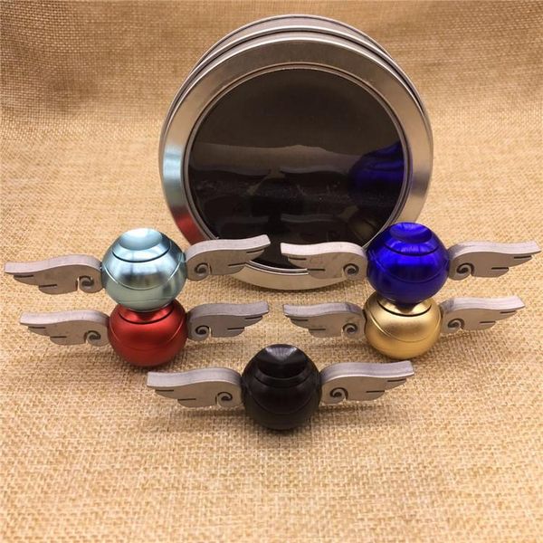 Kreisel Golden Snitch Fingertip Gyro Magic Toys mit Flügeln Relief Stress Metal Cupid Hand Spinners RainbowZZ