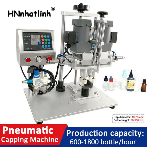 2023 Новый полуавтоматический каппер с электрическим распылителем+машина для покрытия+мультифункциональный каппер с бутылкой с размером 18-70 мм