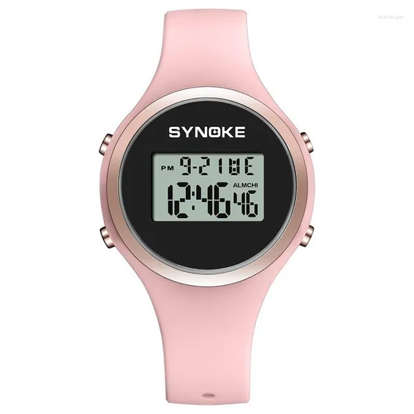 Orologi da polso Orologi elettronici per ragazze Cinturino in silicone Bambini Studente Moda Semplice Sport Tempo libero Con