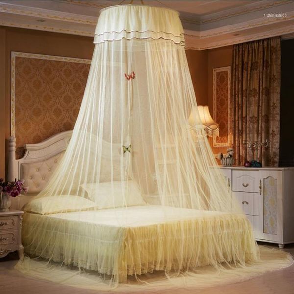 1 2-1 8m yatak sivrisinek Net Hung Dome Prenses Asma Yuvarlak Dantel Gölgelik Netting Crib Twin1291E için Rahat Öğrenci