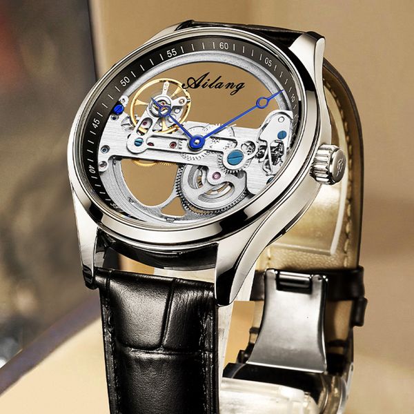 Andere Uhren AILANG Herren Top Marke Luxus Skeleton Steampunk Mechanische Uhr Mode Leder Automatische Hohl Armbanduhr Für Männer 230804