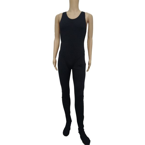 Schwarze Spandex-Strumpfhose, Unisex, original Fetisch-Zentai-Leggings, Hose mit Badeanzug, T-Rücken, 2-teiliges Set, kann die Farben von Hosen und Oberteilen selbst anpassen