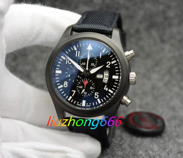 U1 Top Grade AAA Luxury Designer Watch New Men Quartz Big Classic Pilot Watch 46-мм Le Prince Black Подлинные кожаные наручные часы Montre de Luxe