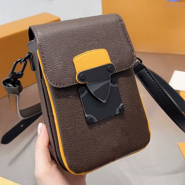 Bolsa para celular Bolsas femininas de grife Bolsas transversais de luxo Couro Clássico Flor Bolsa de compras Bolsa de compras Carteira feminina com aba em relevo Bolsa famosa