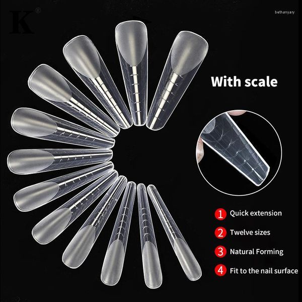 Unghie finte Matte Quick Building Nail Mold Tip Full Cover Dual Forms Gel Extension Upper Top Tips Strumenti per manicure