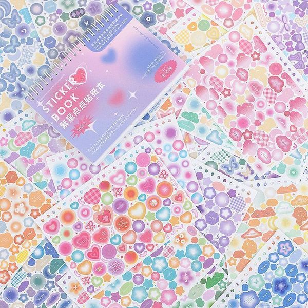 Adesivi adesivi MINKYS Arrivo 50 pezzi Un set Kawaii Love Heart Farfalla Libro decorativo Fai da te Scrapbook Confetti 230804