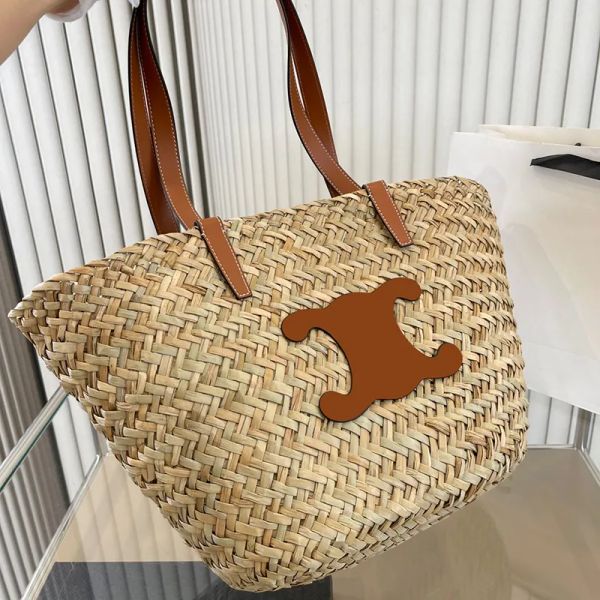 Sacchetti per la spesa di design paglia borse da donna da donna knnittting tote borse trasversali borse spiaggia borsetto