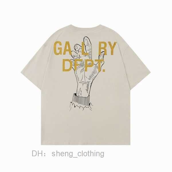 galery dept Designer Mens T-shirts Summer Gallerise Depts Wash Do Angel Skeleton Car Graffiti Print Casual Solto T-shirt de manga curta Galerias 4 3FOI