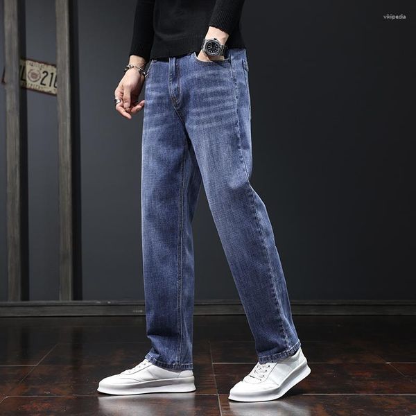 Männer Jeans 2023 Streetwear Gerade Top Qualität Breite Bein Denim Hose Hip Hop Frühling Herbst Lose Vintage Koreanische Mode Hosen d69