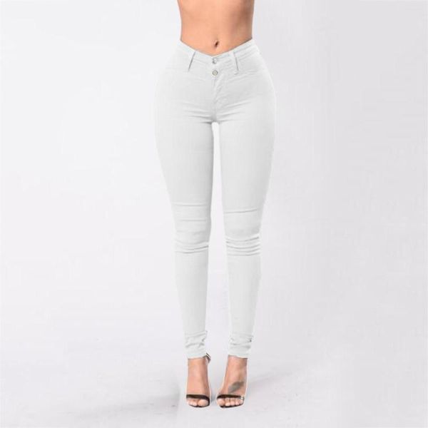 Jeans da donna Donna Stretti Piedi piccoli Pantaloni skinny a vita alta in denim dall'aspetto sottile Casual alla caviglia per donna