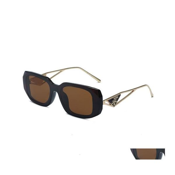 Occhiali da sole da donna Designer Luxury Letter P Matal Hollow Out Cat Eyes Fl Frame Uv400 Fashion Beach Holiday Drop Delivery Accessori Dhelp