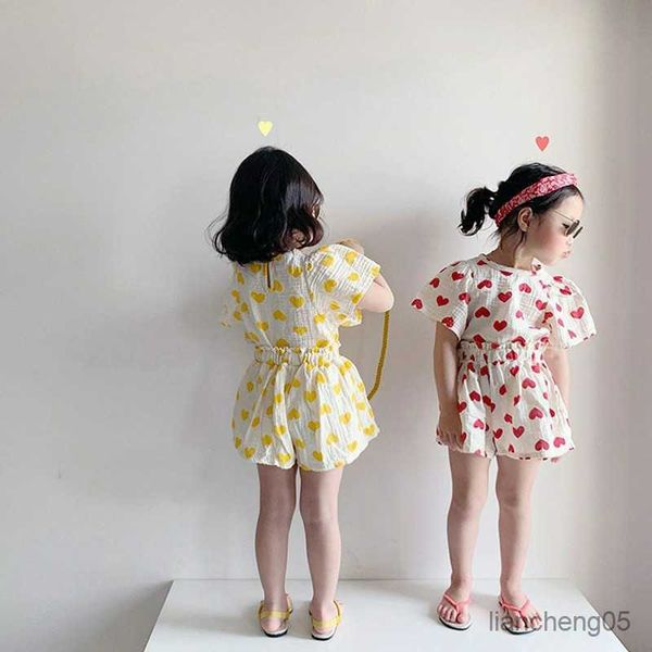 Giyim Setleri Bebek Kız Giysileri Set Yaz Çocuk Kıyafetleri Bebek Kızlar Set Seti Toddler Erkek Giyim Pamuk Homewear Pijama Takım Erkek Giysileri R230824