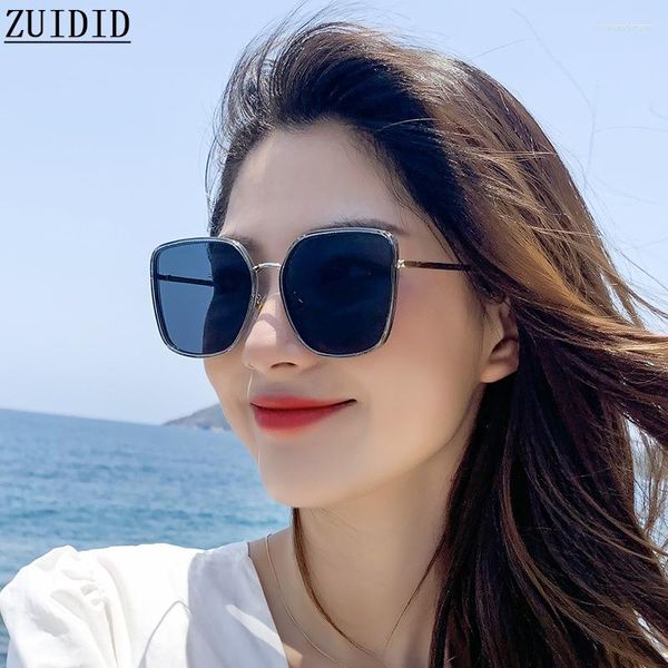 Óculos de Sol Oversized Feminino 2023 Trendy Polarized Square Fashion Sun Glasses Luxe Femme Lentes De Sol Mujer Lunette Soleil