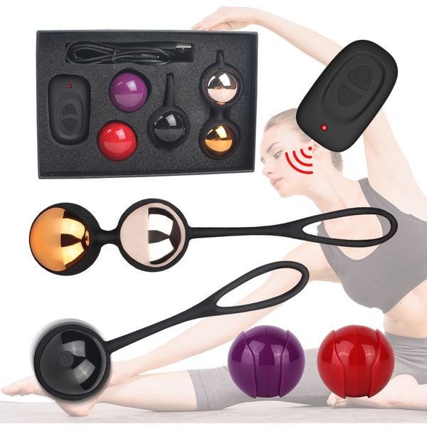 EggsBullets Telecomando senza fili Kegel Ball Vagina Serraggio Massaggio Vibratore per le donne Contrazione dell'uovo Bacino Giocattolo del sesso femminile 230804