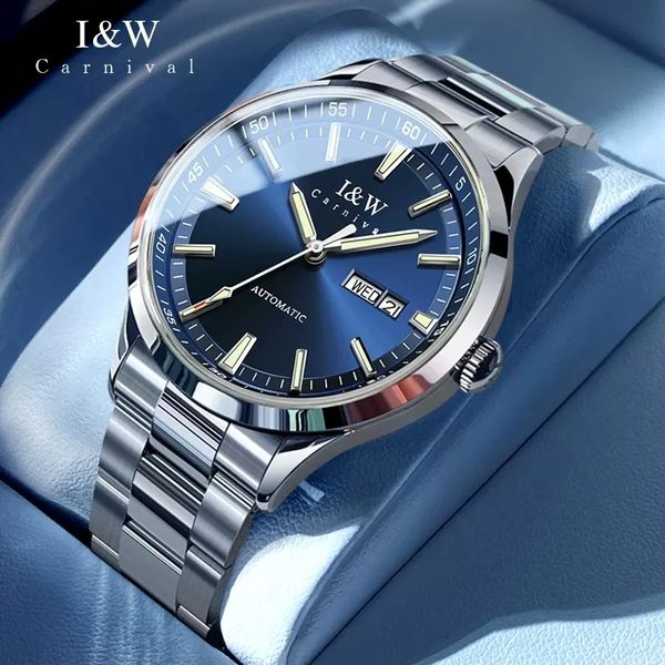 Outros relógios Carnival Brand High end IW Series Mechanical Watch Top Luxury Business Sapphire Auto Date MIYOTA Automatic For Men 230804