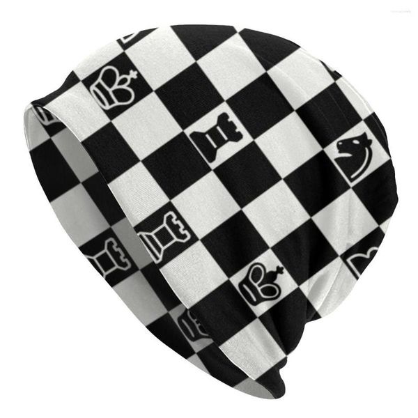 Berets Fashion Chess Beanies Caps для мужчин женские унисекс уличная одежда зима теплая вязаная шляпа для взрослых шахма