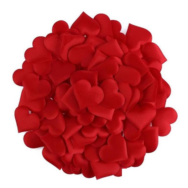 Dekoratif Çiçek Çelenkleri 100 PCS/Lot 3.5cm Aşk Kalp Şeklinde Sünger Petal Düğün El Yapımı Diy Yaprakları Doğum Günü Masa Partisi Su Dhwms