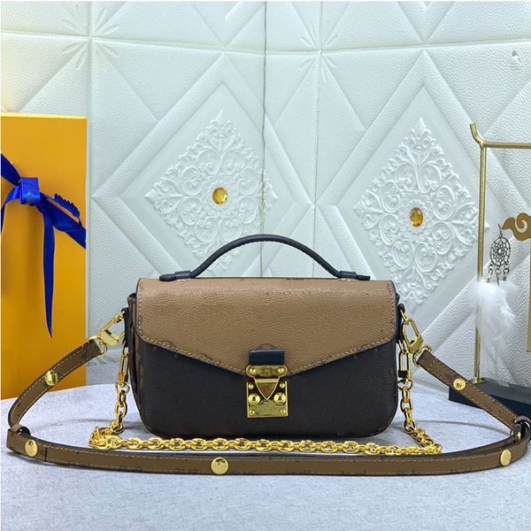 9 giorni Arrivo Designer Womens Borsa a tracolla Borsa a tracolla in rilievo giallo floreale in pelle di lusso da donna in pelle da donna con marca in pelle