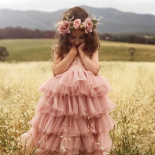 Abiti da ragazza Abito estivo per bambine per bambini Abito da festa di compleanno per principessa Abito da sposa per bambini Abiti floreali vintage