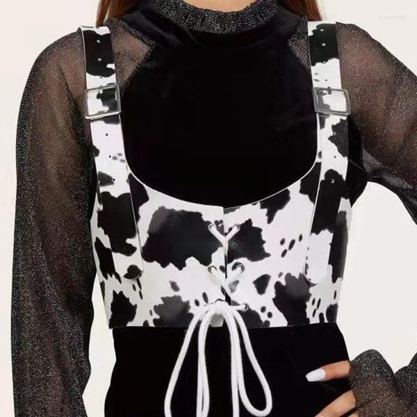 Cinture Zebra Pattern Cintura da donna con cinturino largo per abiti Gonne Abbigliamento Accessori Nero Bianco Vita Corsetto Top Moda femminile