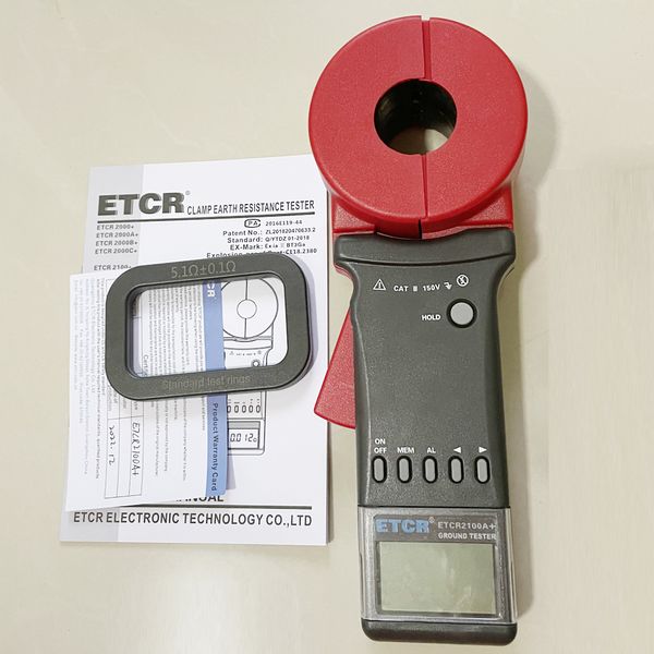 Alta qualidade braçadeira testador de resistência à terra etcr2100a + medidor de resistência braçadeira digital no medidor de resistência à terra