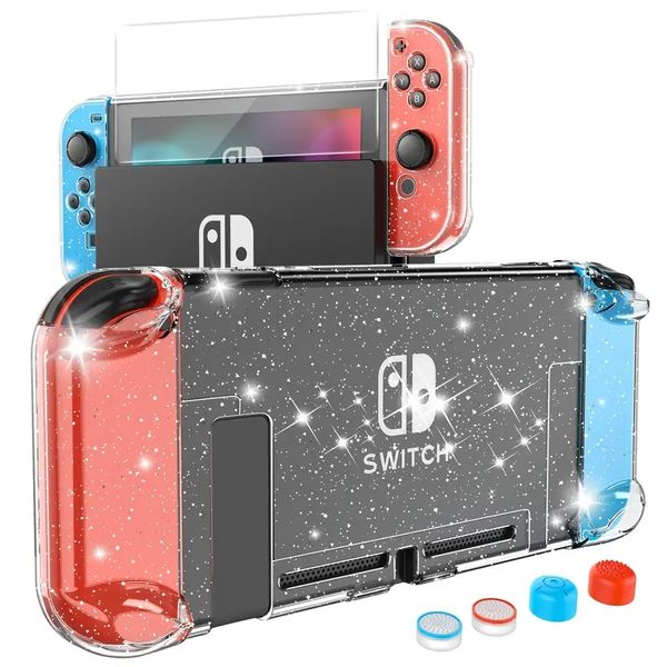 Für Nintendo Switch Case Support Plug-in Base Case Kompatibel mit Nintendo Switch Dockbare, schützende PC-Abdeckung kompatibel mit Nintendo Switch