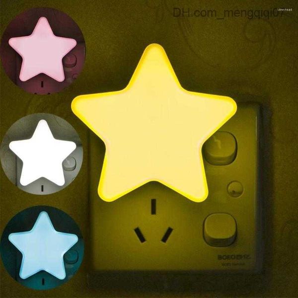 Lampade Sfumature Luci notturne Controllo sensore Mini Star LED Studyset per bambini scuri Camera da letto Lampada da comodino con spina EU / USA Baby Sleeping Z230805