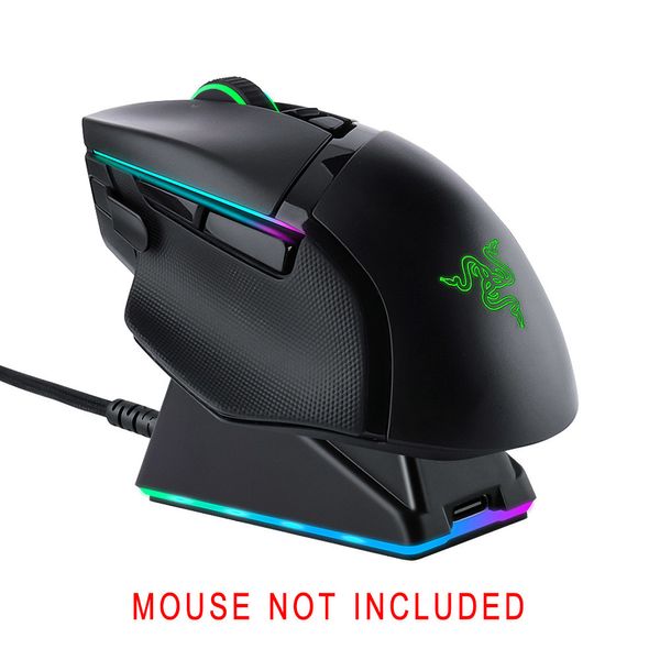 Зарядка мышей RGB RGB для беспроводной мыши Razer Deathadder V2 Pro Naga Viper Ultimate и Basilisk 230804