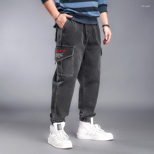 Männer Jeans Plus Größe 6XL 5XL XXXXL Hip Hop Skateboard Baggy Männer Hohe Qualität Herren Lose Denim Hosen Blaue Hose frühling Herbst