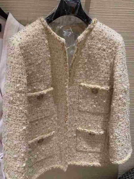 Giacche da donna Designer Autunno e inverno 2022 New High Content Wool Fried Dough Twists Knitted Loose Silhouette Cappotto di lana 61YG