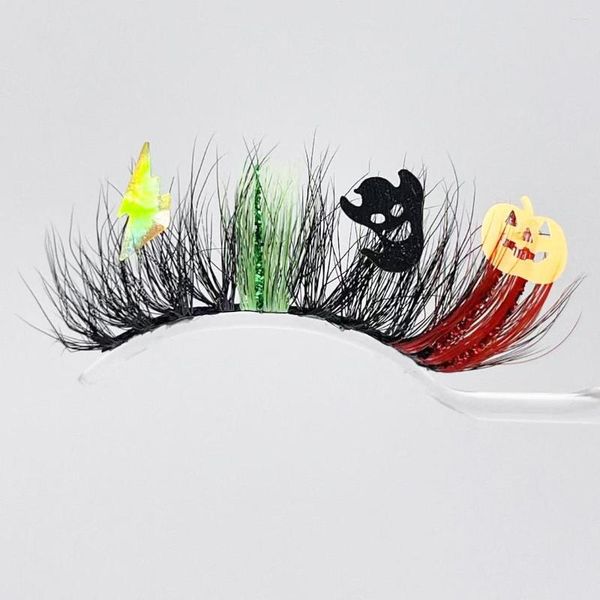 Falsos cílios 3Pairs Halloween Christmas Lashes à venda maquiagem 3D Maks especialmente exagerados