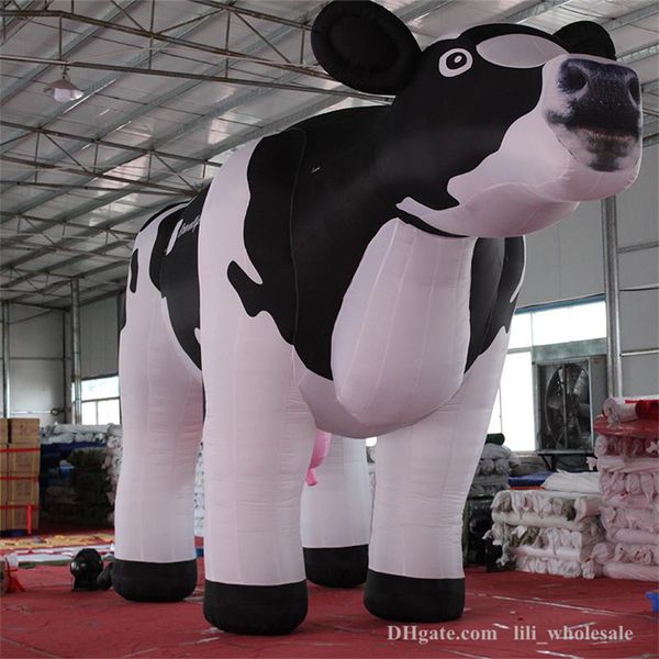 Vacas leiteiras holandesas infláveis gigantes personalizadas por atacado para publicidade fabricadas na china