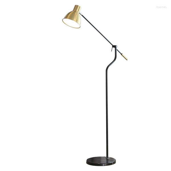 Stehlampen Moderne kreative verstellbare Arm Gold Marmor Basis E27 für Wohnzimmer Schlafzimmer Nacht Sofa Tisch Beleuchtung Dekoration