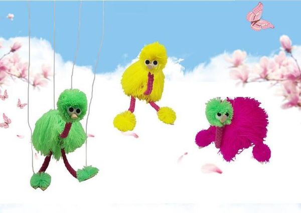 Decompression Toy Muppets Animal muppet fantoches de mão brinquedos de pelúcia avestruz Boneca marionete para bebê 5 coresZZ