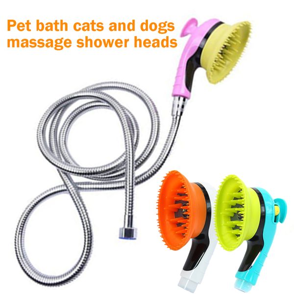 Altre forniture per cani Spruzzatore per bagno per animali domestici Massaggio in gomma confortevole Soffione doccia Shampoo Detergente per pennelli per cani Gatti 230804