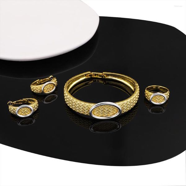 Collana Orecchini Set Messico Bracciale geometrico da donna Anello Accessorio di moda elegante e squisito Regalo per feste di compleanno di nozze